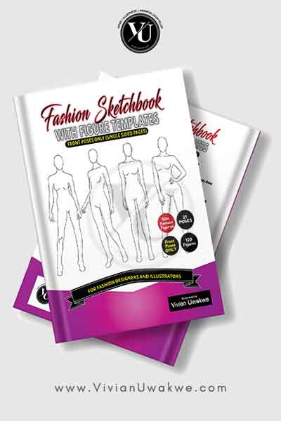 Fashion Sketchbook With Slim Female Figure Templates - Front Poses Only